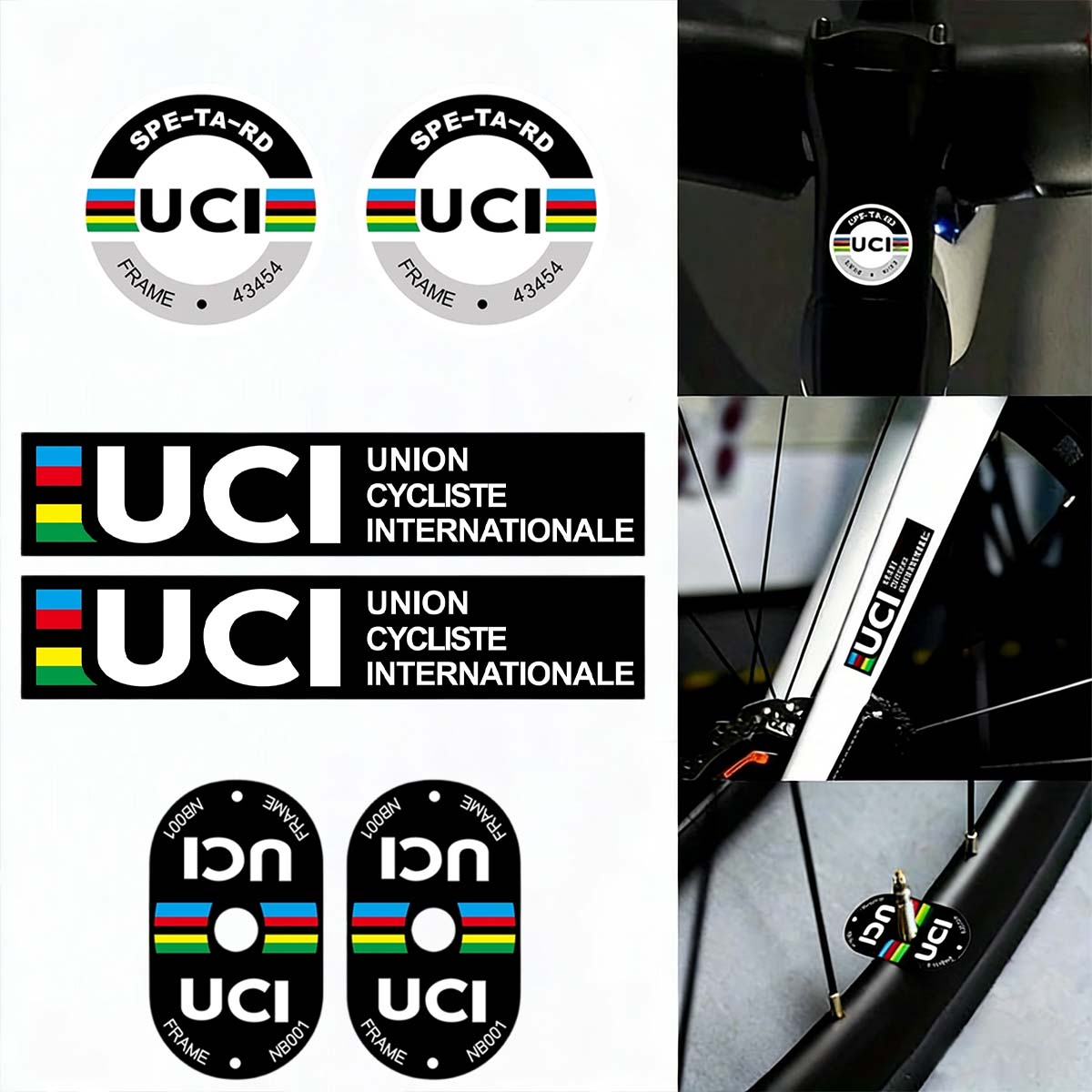 Aero Cycling Helmet - Adesivi per telaio bici UCI in