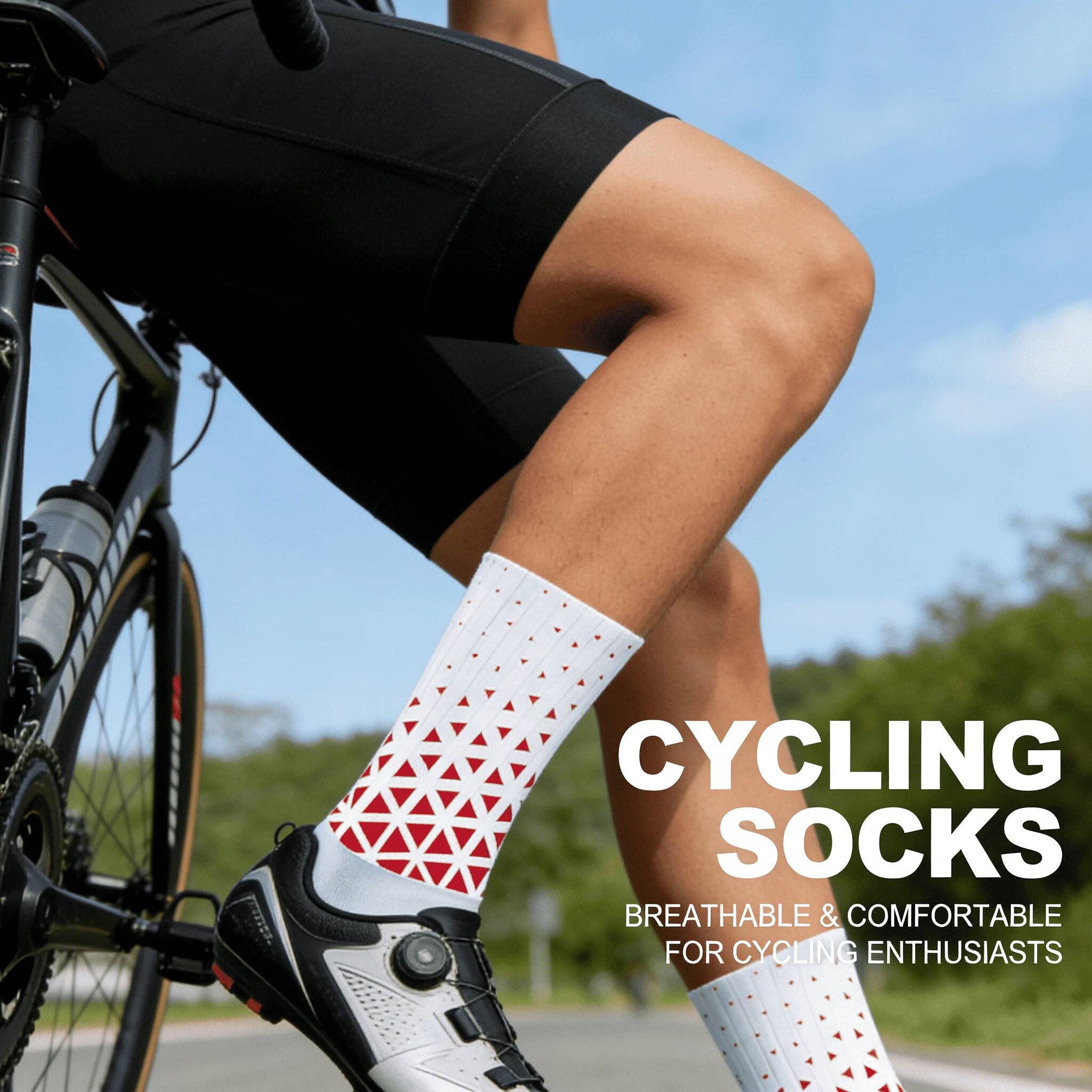 Cycling Gear For Men - Calze da Ciclismo Professionali Antiscivolo 2026,