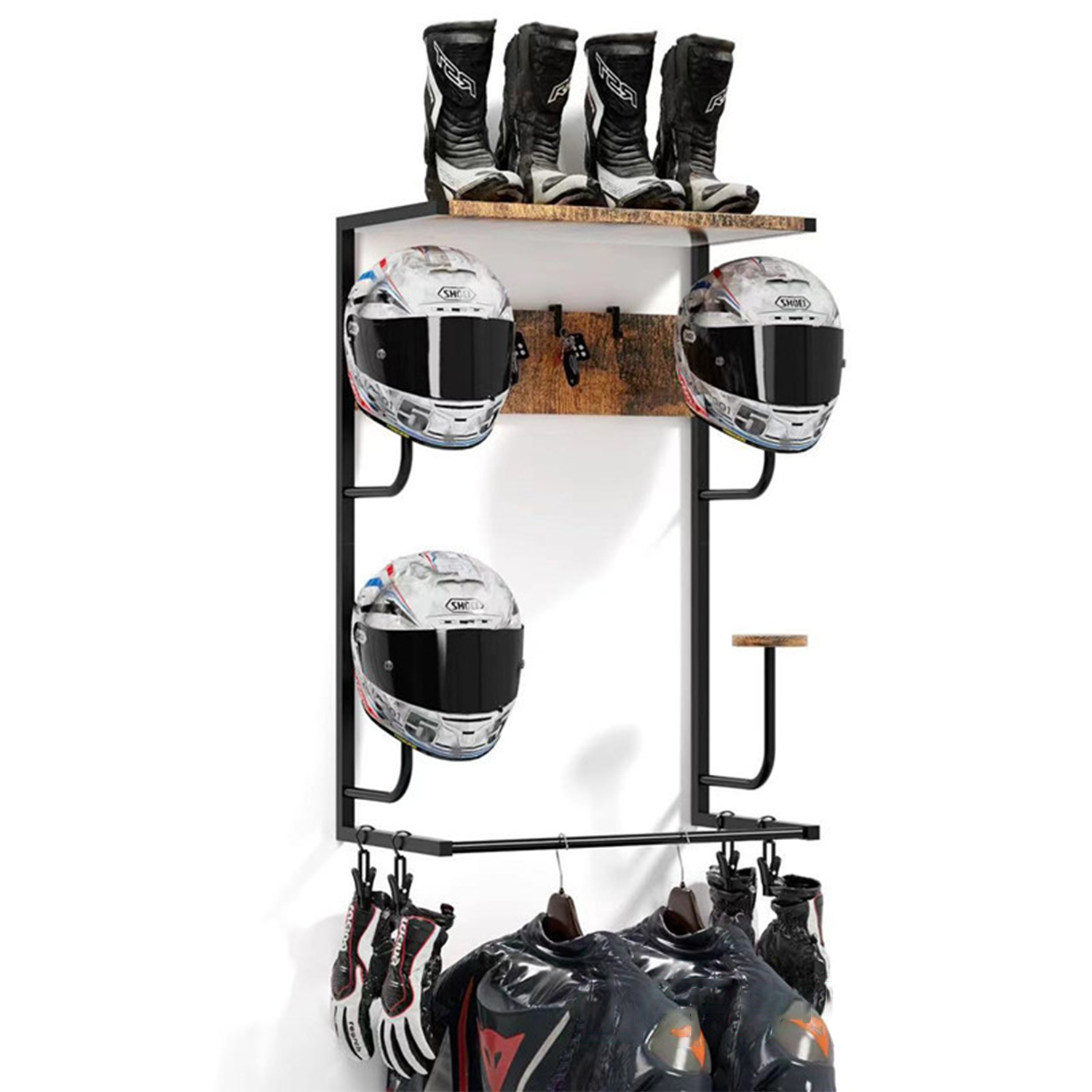 Cycling Gear Wall Organizer - Portacasco per moto, portacasco a parete