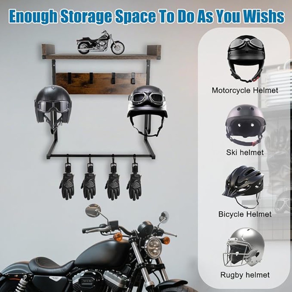 Supporto per Casco da Moto con - Cycling Gear Wall Organizer recensione e prezzo